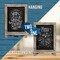 HBCY Creations Hanging or Tabletop Chalkboard with Legs/Wedding Table Sign/Kitchen Countertop Memo Board